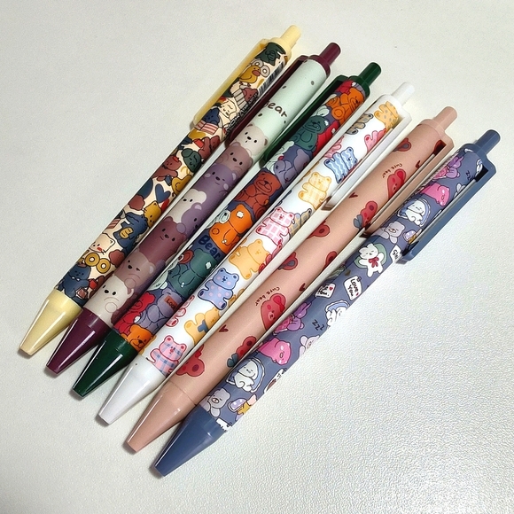 Cute kawaii bear gel pen set - Picture 3 of 4